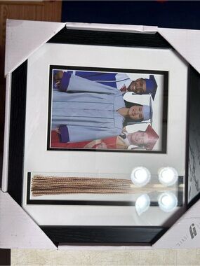 Black Graduation Tassel Display Frame with White Double Mat